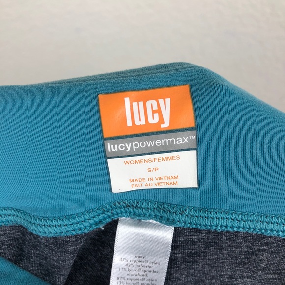Lucy lucypowermax Gray blue Crop Pants Small - Picture 7 of 8